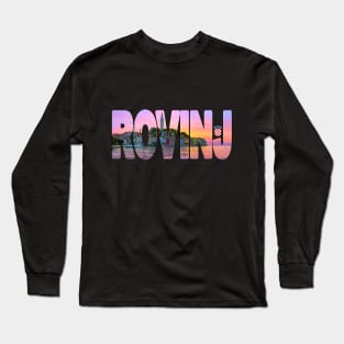 ROVINJ - Croatia Sunset over Old Town Long Sleeve T-Shirt